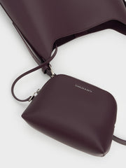 Charles & Ke*th - Hertha Trapeze Slouchy Hobo Bag - Burgundy-Delivery After 1st
