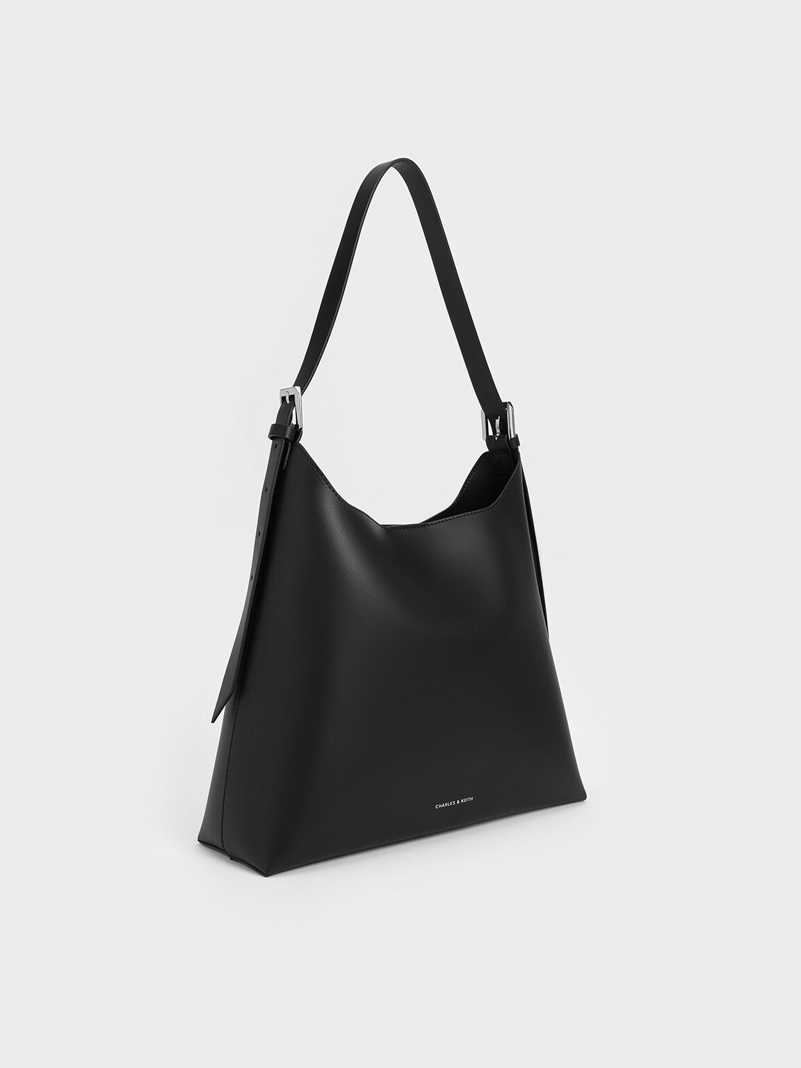 Charles & Ke*th - Hertha Trapeze Slouchy Hobo Bag - Noir-Delivery After 1st