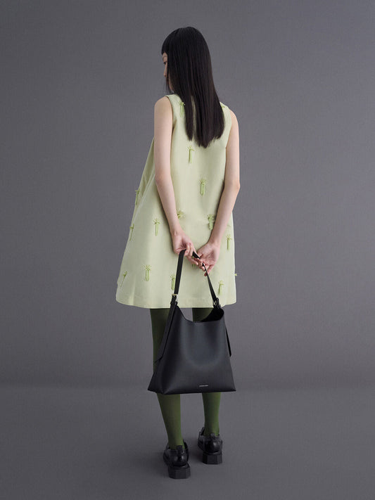 Charles & Ke*th - Hertha Trapeze Slouchy Hobo Bag - Noir