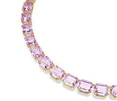 Swar*vski - Millenia Tennis necklace Octagon cut, Purple, Gold-tone plated - 5705754