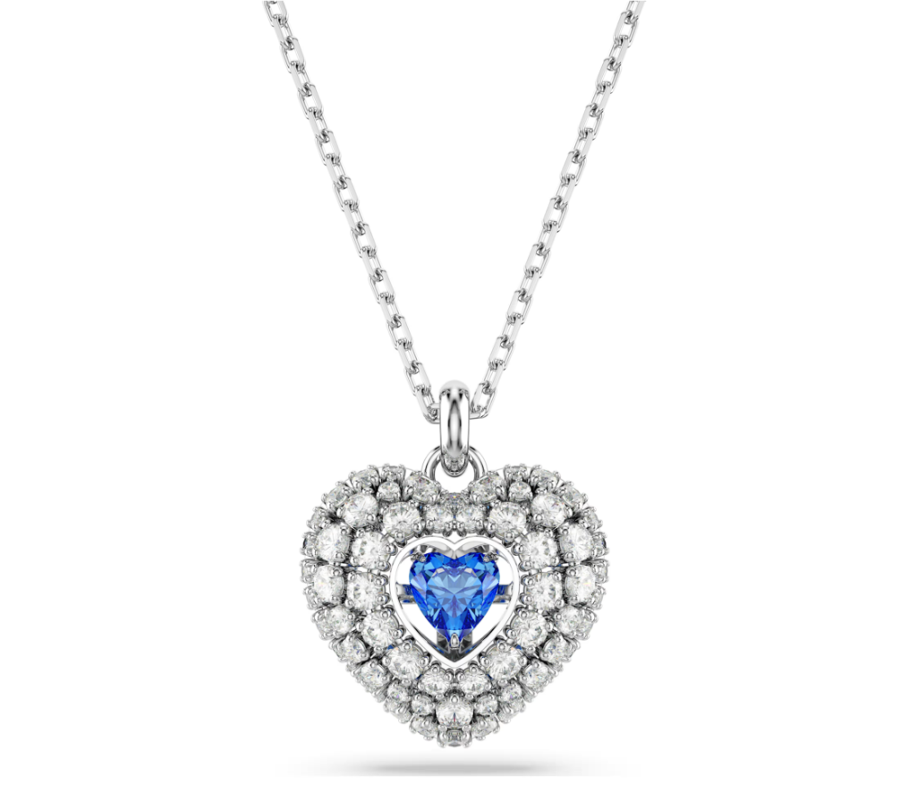 Swar*vski - Hyperbola pendant Heart, Blue, Rhodium plated - 5680403
