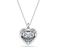 Swar*vski - Hyperbola pendant Heart, Blue, Rhodium plated - 5680403
