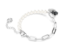 Swar*vski - Swan bracelet Crystal pearl, Swan, Black, Mixed metal finish - 5705720