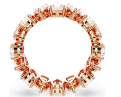 Swar*vski - Matrix Vittore ring Pear cut, White, Rose gold-tone finish - 5690090
