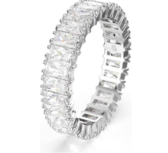 Swar*vski - Matrix ring Baguette cut, White, Silver-tone finish - 5714333