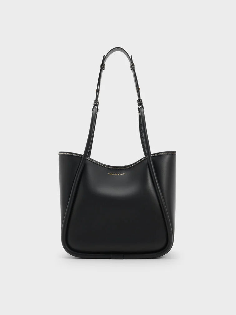 Charles & Ke*th -  Mini Lyla Tubular Tote Bag - Black - Black