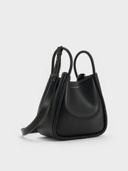 Charles & Ke*th -  Mini Lyla Tubular Tote Bag - Black - Black