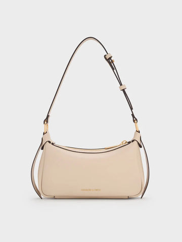 CHARLES & KEITH - حقيبة كتف ميني كالا - لون الشوفان