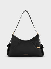 Charles & Ke*th -Khai Side-Pocket Shoulder Bag - Black