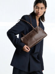 Charles & Ke*th -Noane Elongated-Handle Shoulder Bag - Distressed Coffee