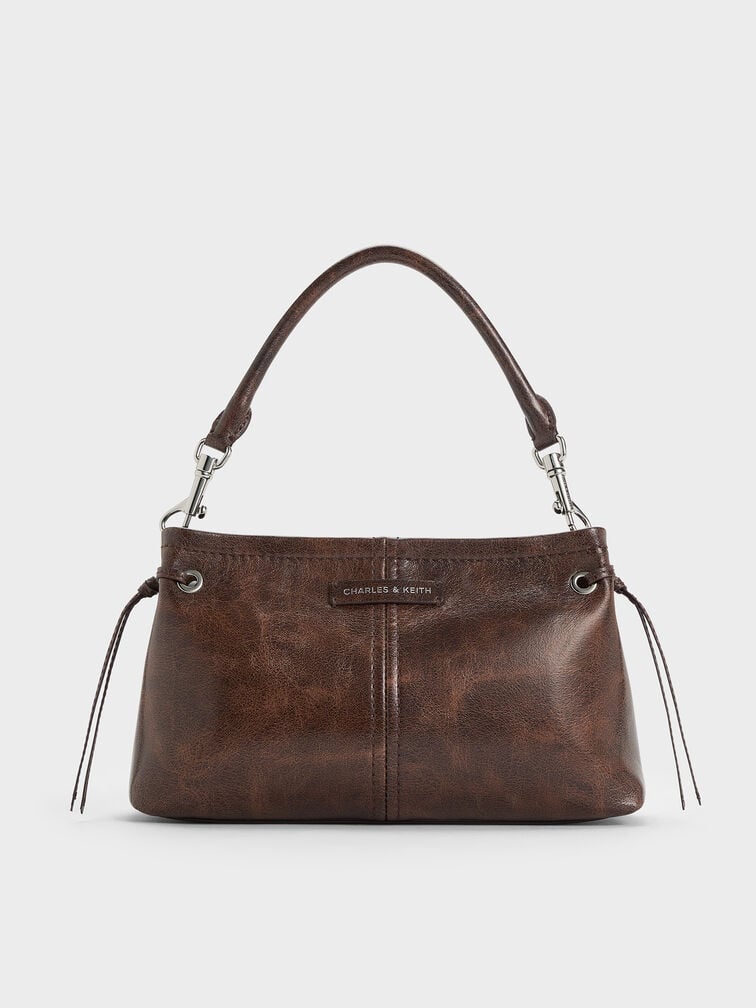 Charles & Ke*th -Noane Top Handle Bag - Distressed Coffee