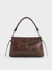 Charles & Ke*th -Noane Top Handle Bag - Distressed Coffee