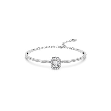Swar*vski - Una Angelic bangle Octagon cut, Pavé, White, Rhodium plated-5638494
