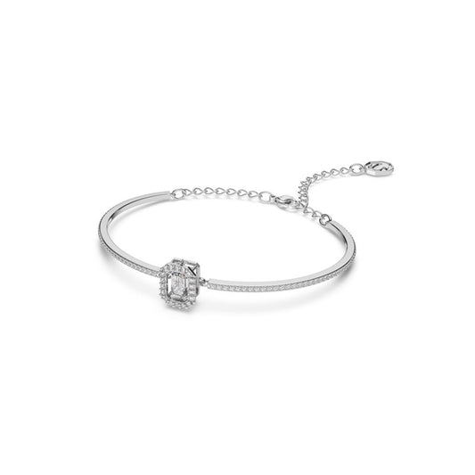 Swar*vski - Una Angelic bangle Octagon cut, Pavé, White, Rhodium plated-5638494