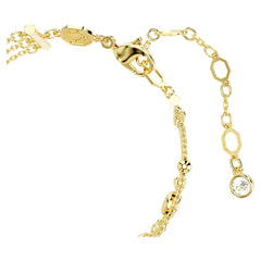 Swar*vski -Imber wide bracelet, Round cut, White, Gold-tone plated-5680095