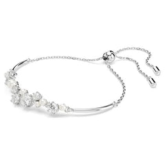 Swar*vski -Constella bangle Crystal pearl, Round cuts, White, Rhodium plated-5720873