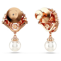 Swar*vski -Idyllia drop earrings Crystal pearl, Shell, White, Rose gold-tone plated-5689196