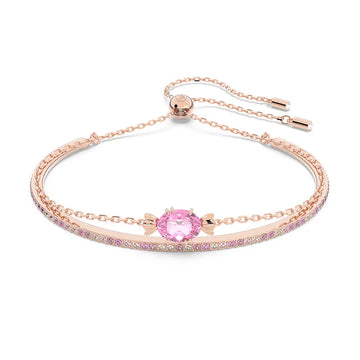 Swar*vski -GEMA Romantic Pink Bracelet rose gold-tone plated-5630874-ON SALE