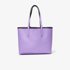 Lacost* - Women's Anna Reversible Tote & Pouch - Black/Lavender (