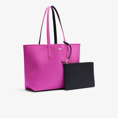 Lacost* - Anna Reversible Tote with Pouch - Black Malva
