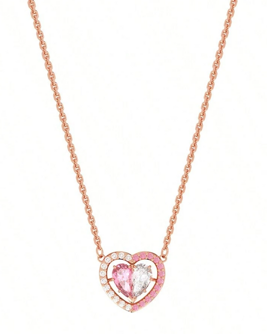 Swar*vski -GEMA Romantic Pink Heart Necklace-ON SALE