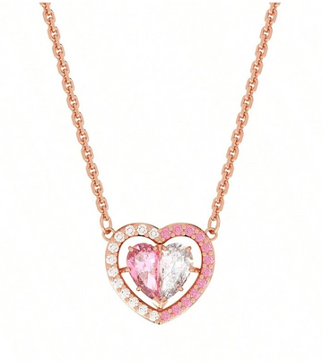 Swar*vski -GEMA Romantic Pink Heart Necklace-ON SALE