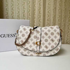 Gues* - Kuba Mini Crossbody Flap XS Logo-WHITE LOGO