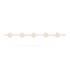 VCA-Vintage Alhambra bracelet, 5 motifs, 18K yellow gold Plating , white mother-of-pearl.