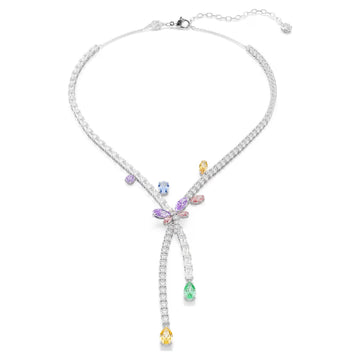 Swar*vski -Ariana Grande necklace Mixed cuts, Dragonfly, Multicolored, Rhodium plated-5737424
