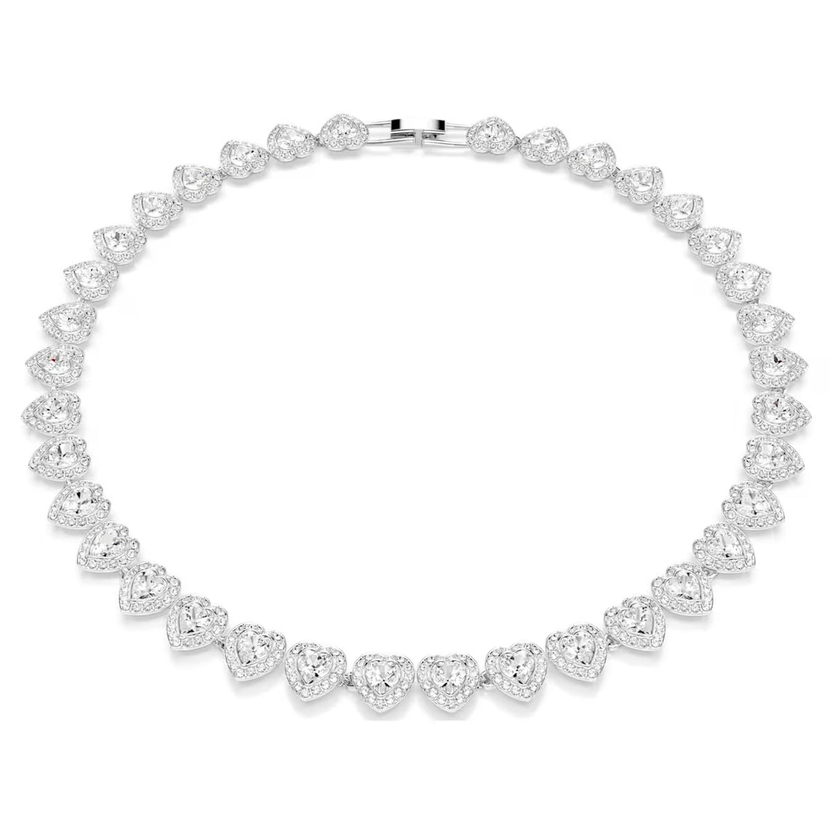 Swar*vski -Ariana Grande x Swarovski necklace Mixed cuts, Heart, White, Rhodium plated-5720857