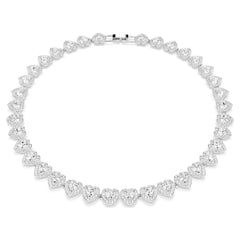 Swar*vski -Ariana Grande x Swarovski necklace Mixed cuts, Heart, White, Rhodium plated-5720857