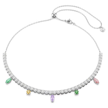 Swar*vski -Ariana Grande  necklace Mixed cuts, Multicolored, Rhodium plated-5737422
