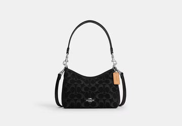 COAC* - Laurel Small Shoulder Bag In Signature Denim-Silver/BLACK