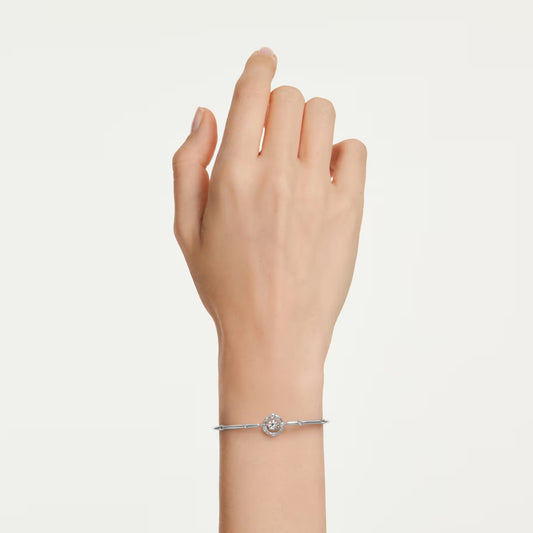 Swar*vski - Constella bangle Round cut, Dancing stone, White, Rhodium plated-5743523