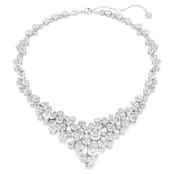 Swar*vski -Constella necklace Mixed cuts, Clasp, White, Rhodium plated-5732249