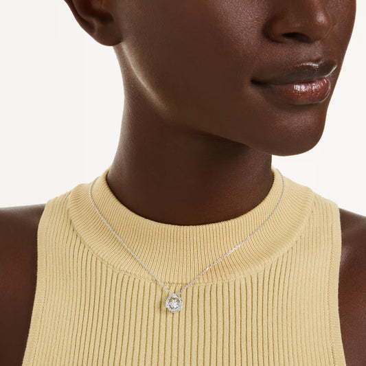 Swar*vski -Constella pendant Round cut, Dancing stone, White, Rhodium plated-5738247