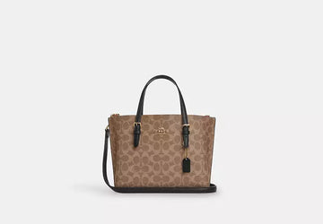 COAC* -Mollie Tote Bag 25 In Signature Canvas-Im/Tan/Black