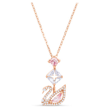 Swar*vski - Dazzling Swan pendant - Swan, Pink, Rose gold-tone plated - 5473024