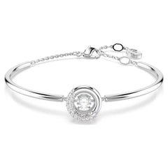 Swar*vski -Dextera bangle Round cut, White, Rhodium plated-5733399