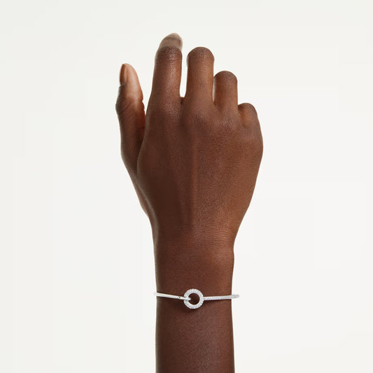 Swar*vski -Dextera bangle Round cut, White, Rhodium plated-5743569