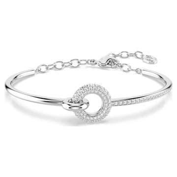 Swar*vski -Dextera bangle Round cut, White, Rhodium plated-5743569