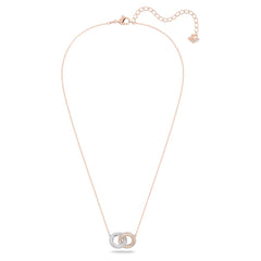 Swar*vski -Dextera necklace Intertwined circles, White, Rose gold-tone plated-5414999