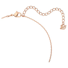 Swar*vski -Dextera necklace Intertwined circles, White, Rose gold-tone plated-5414999