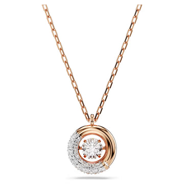 Swar*vski -Dextera pendant Round cut, White, 18K rose gold finish-5692257