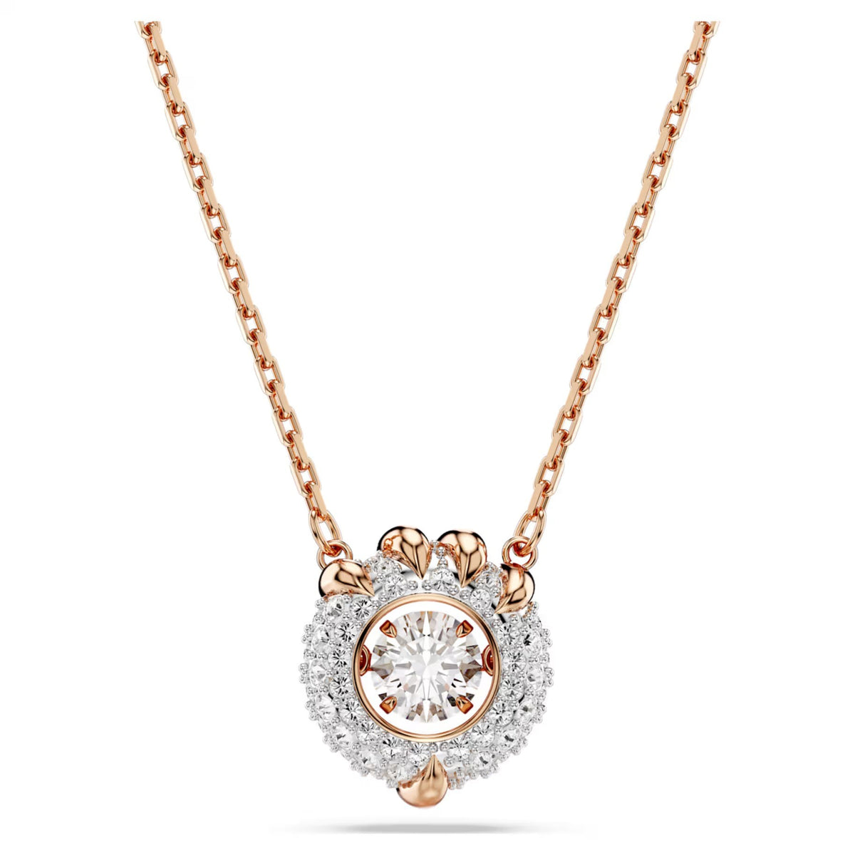 Swar*vski -Dragon & Phoenix pendant Dragon’s claw, White, Rose gold-tone plated-5675827