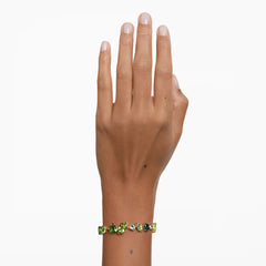 Swar*vski -Gema bracelet Mixed cuts, Green, Gold-tone plated-5652822-Delivery After 10th Mahram