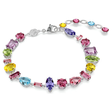 Swar*vski -Gema bracelet Mixed cuts, Multicolored, Rhodium plated-5656427-Delivery After 10th Mahram