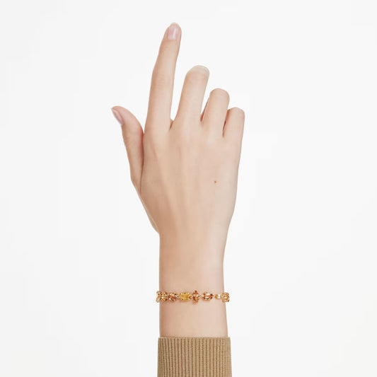 Swar*vski - Gema bracelet Mixed cuts, Yellow, 18K gold finish-5754260