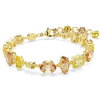 Swar*vski - Gema bracelet Mixed cuts, Yellow, 18K gold finish-5754260