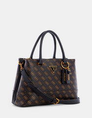 GUES*- Satchel bag CORDELIA-BROWN LOGO-ON SALE